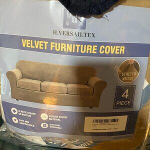 VELVET FURNITURE COVERS (GREEN & NAVY)